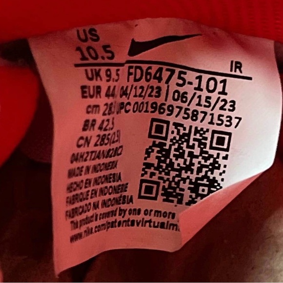 Stussy x Air Flight Low 89 SP Habanero Red - Picture 2 of 2